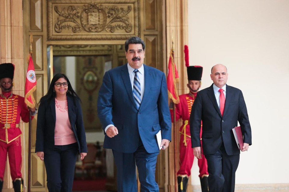 O ditador venezuelano Nicolás Maduro no Palácio de Miraflores, em 7 de janeiro de 2019 | FRANCISCO BATISTA / AFP