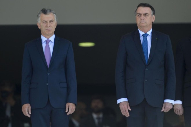 Mauricio Macri, presidente da Argentina, visitou Jair Bolsonaro nesta quarta-feira (16) e tratou de vários assuntos de interesse dos dois países. | Marcelo Camargo/Agência Brasil