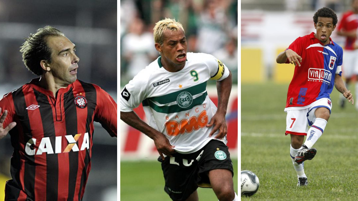 Paulo Baier, do Athletico, Marcelinho Paraíba, do Coritiba e Rafinha, do Paraná: o Trio de Ferro há dez anos | /