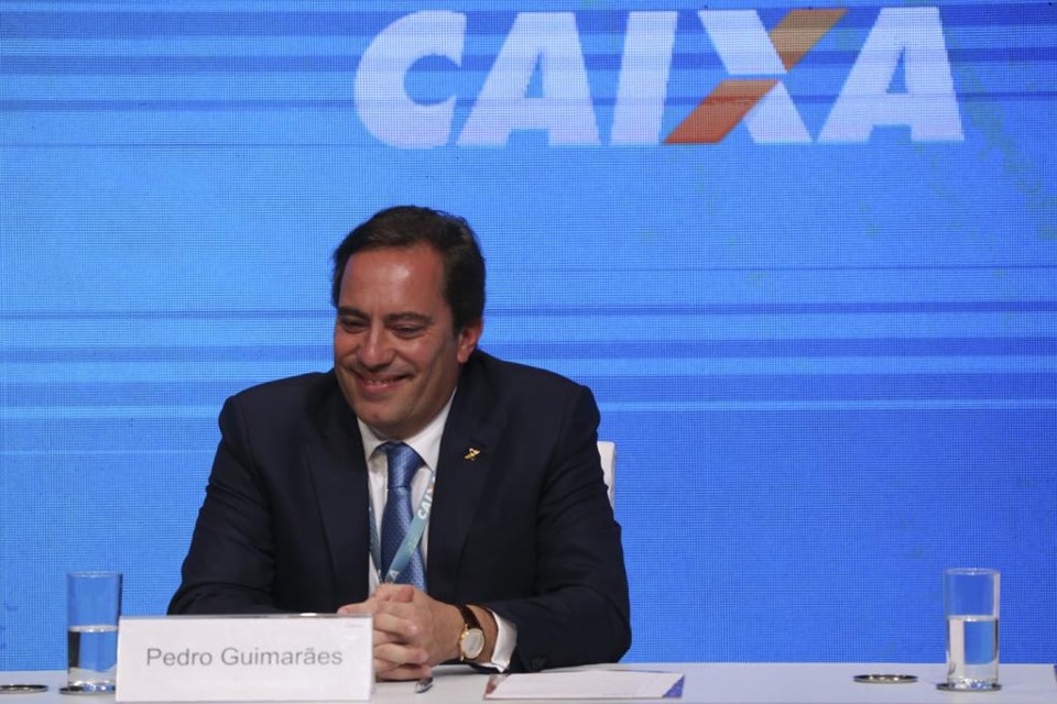 O novo presidente da Caixa, Pedro Guimarães, na solenidade de posse de segunda-feira (7). | Valter Campanato/Agência Brasil