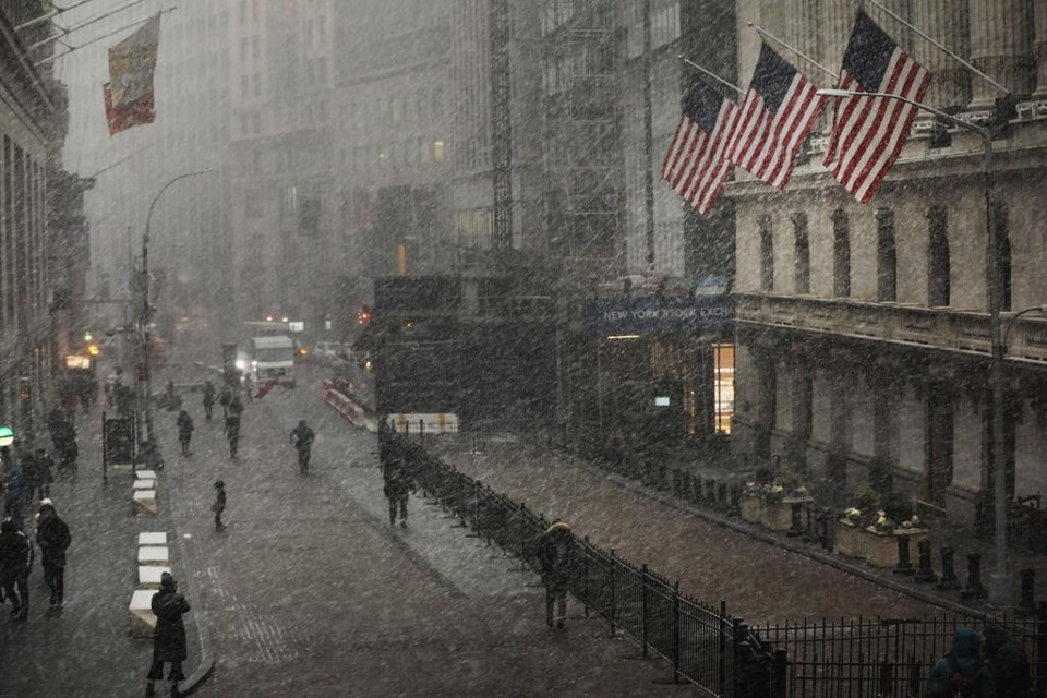 Neve cobre as ruas de Manhattan (Nova York), nos EUA | SPENCER PLATT/AFP