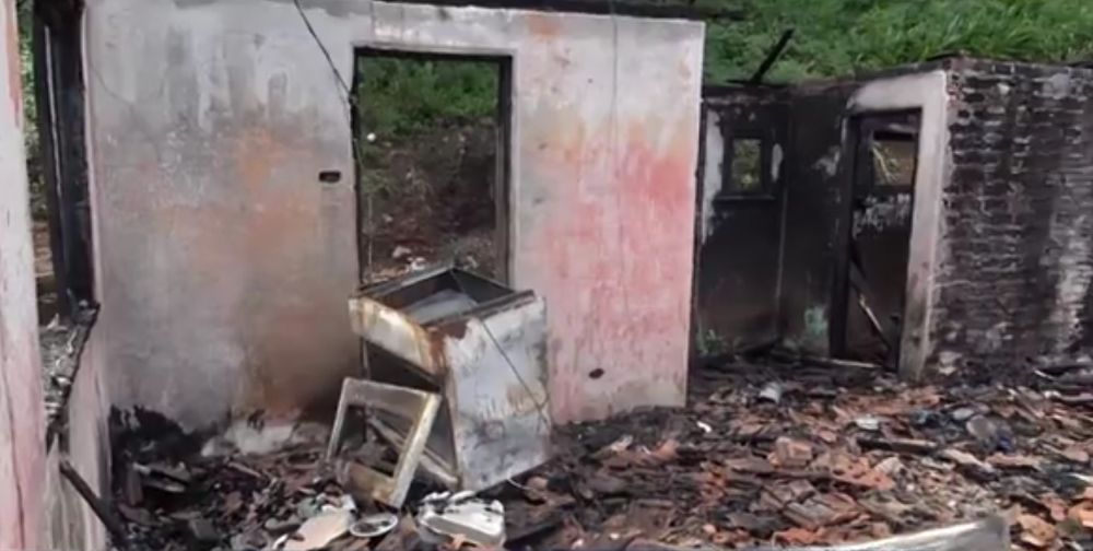 Jaqueline de Andrade voltou para casa em chamas para salvar o irmão mais novo, Gabriel, de apenas 4 anos. | RPC TV/