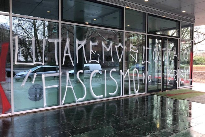Fachada do prédio onde fica a Embaixada do Brasil, em Berlim. | Reprodução/Twitter