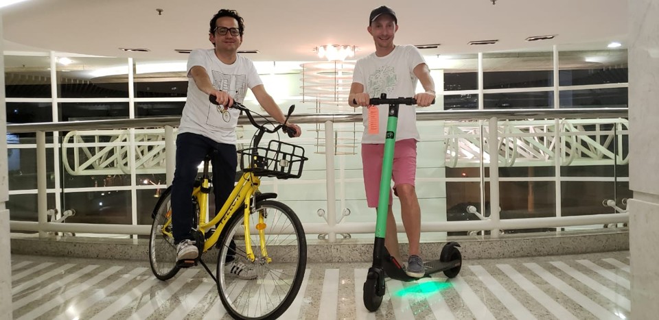 Sérgio Romo, que será CEO Global da Grow, e Ariel Lambrecht, cofundador da Yello w e diretor de global de produtos da nova empresa. | Divulgação/