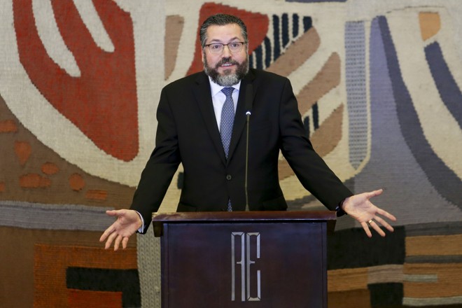 Chanceler Enersto Araújo: ele afirmou que demitiu o presidente da Apex | Fabio Rodrigues Pozzebom/Agência Brasil