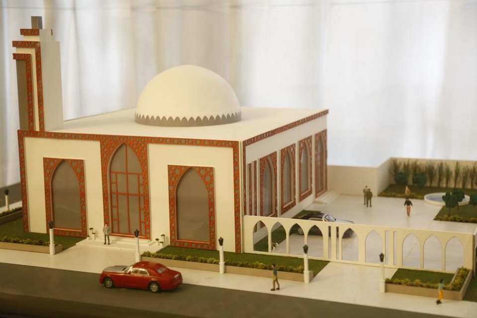 Maquete mostra como deve ficar o projeto final da mesquita | Aniele Nascimento/Gazeta do Povo