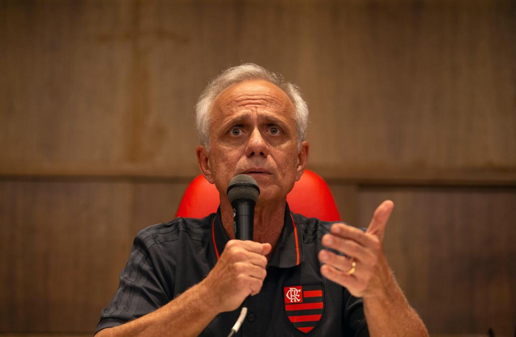 CEO do Flamengo, Reinaldo Belotti, falou sobre o incêndio no CT do clube. | FERNANDO SOUZA/AFP