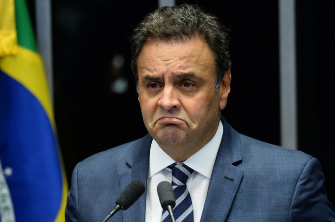 Ex-senador Aécio Neves tomou posse na Câmara dos Deputados. | ANDRESSA ANHOLETE/AFP