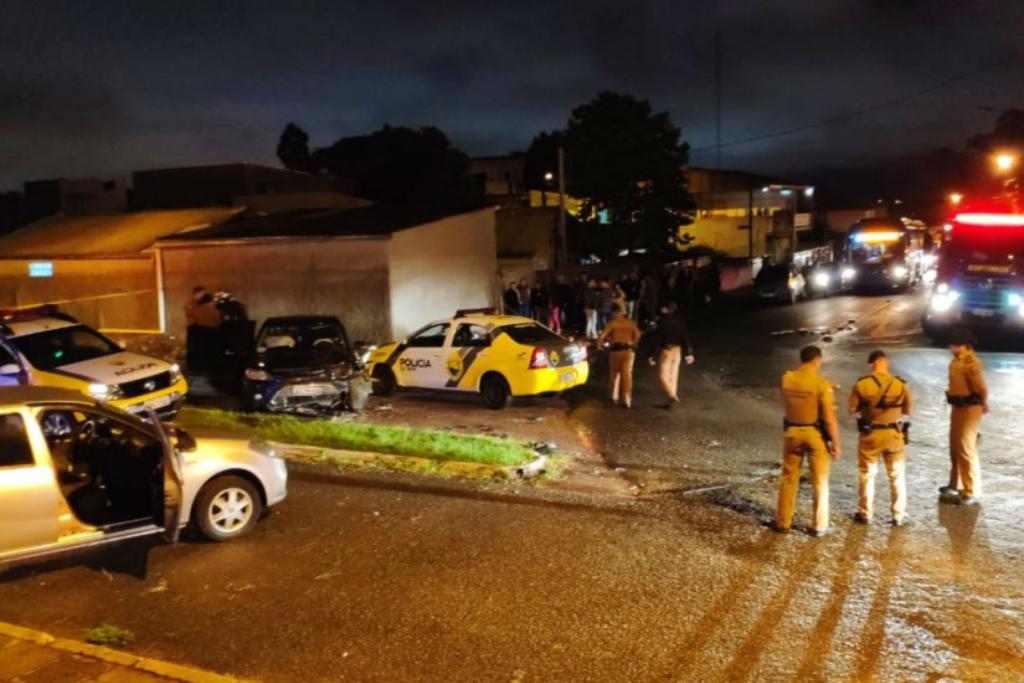 Carro roubado acabou sendo recuperado. | Foto: Colaboração Daniel Castellano
