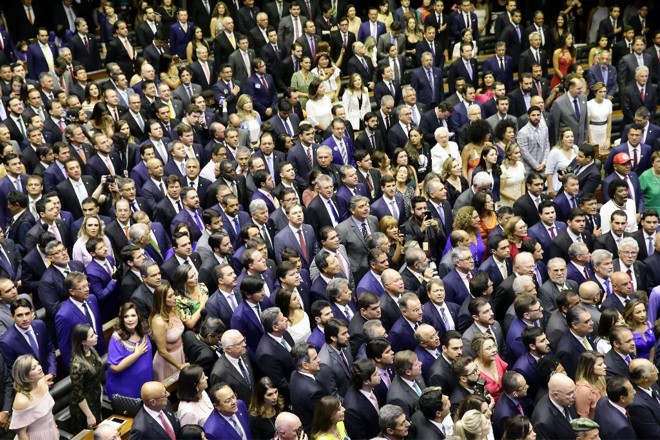Cerimônia de posse na Câmara dos Deputados, na manhã desta sexta-feira (1). | Luis Macedo/Câmara dos Deputados/Luis Macedo/Câmara dos Deputados