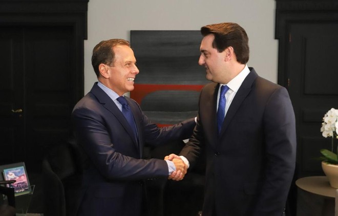 Doria com Ratinho Jr: reunião nesta segunda-feira (18). | Rodrigo Felix