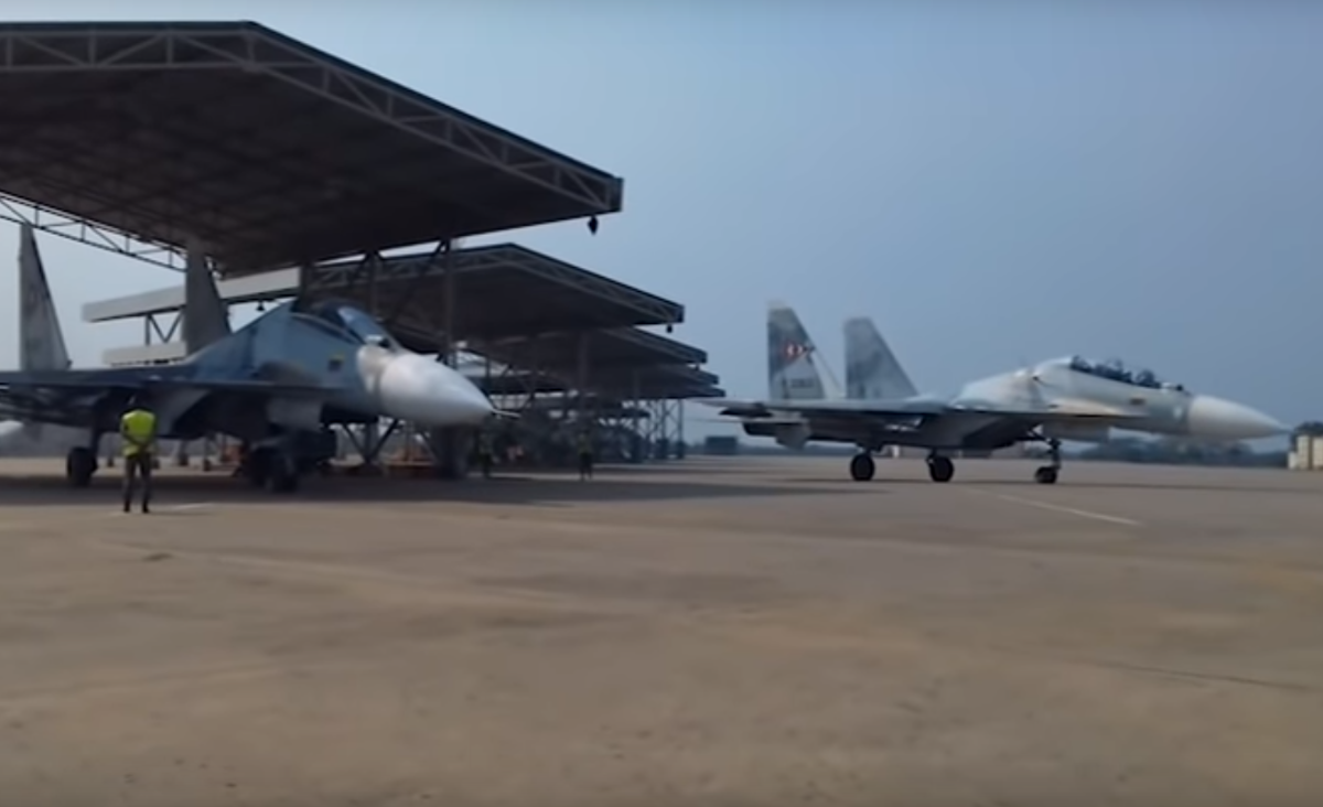 FANB usaram caças russos Sukhoi Su-30MK2V em exercício militar  | Reprodução/Youtube