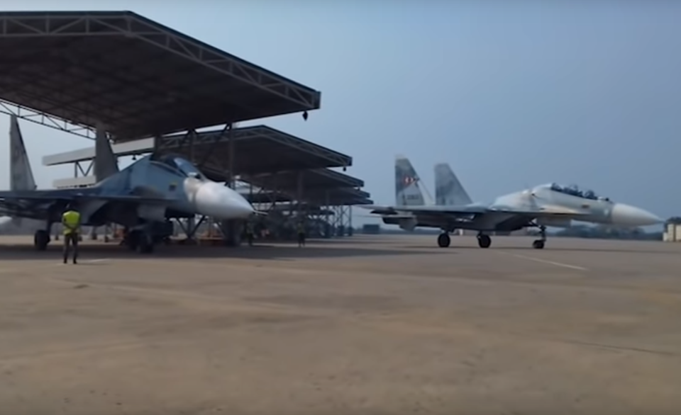 FANB usaram caças russos Sukhoi Su-30MK2V em exercício militar  | Reprodução/Youtube