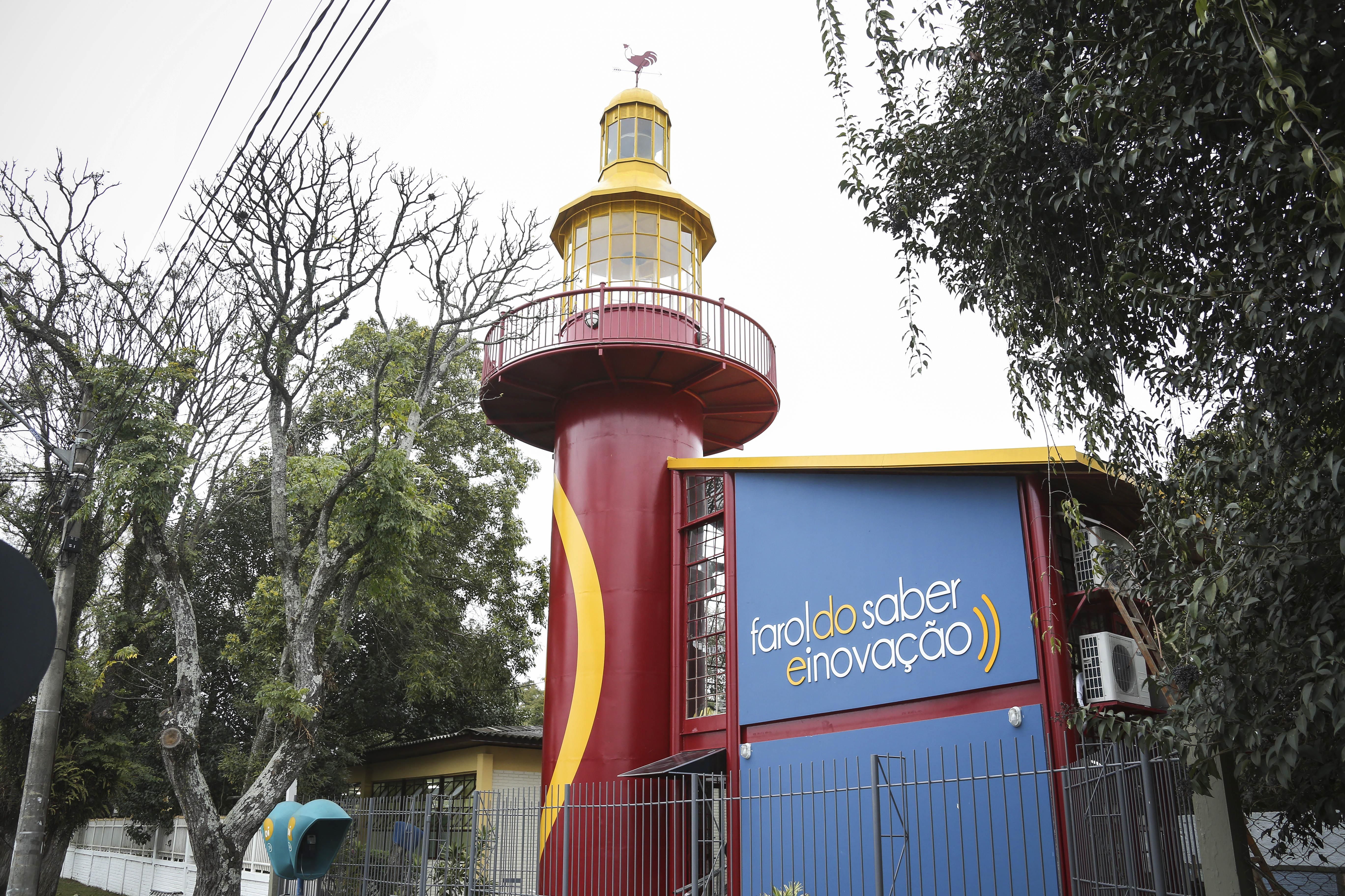 Farol do Saber Mario Quintana está fechado por causa da ação dos vândalos. | Luiz Costa / Prefeitura de Curitiba/