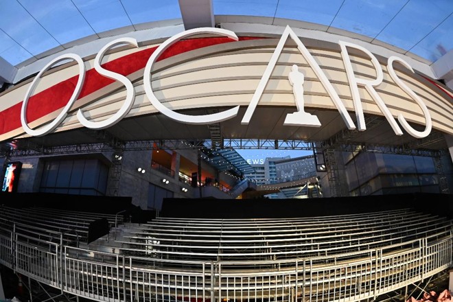 Preparativos para o 91º Oscar na Hollywood Boulevard, em 21 de fevereiro de 2019. | ROBYN BECK/AFP