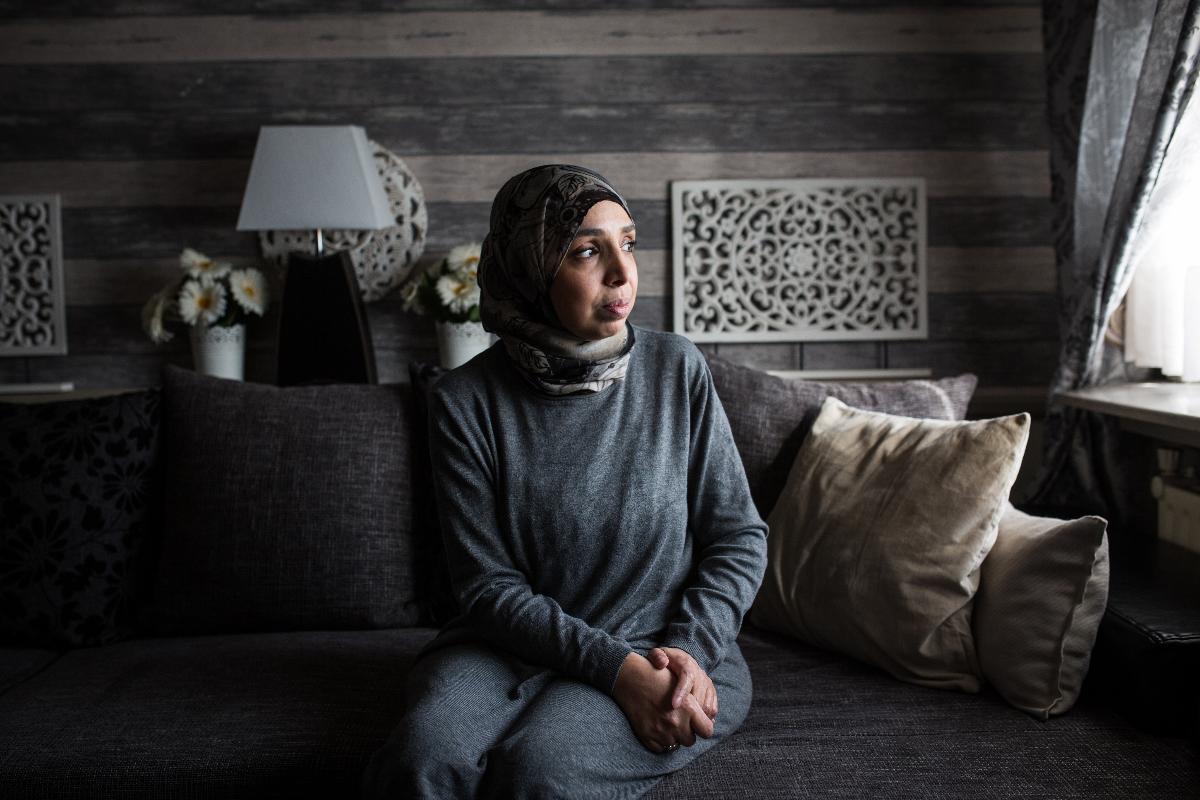Fatiha, mãe e sogra de Bouchra Abouallal e Tatiana Wielandt | Virginie Nguyen Hoang / The Washington Post
