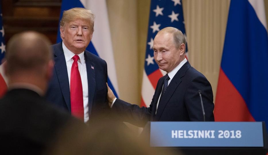 Presidente dos EUA, Donald Trump, e o presidente russo Vladimir Putin