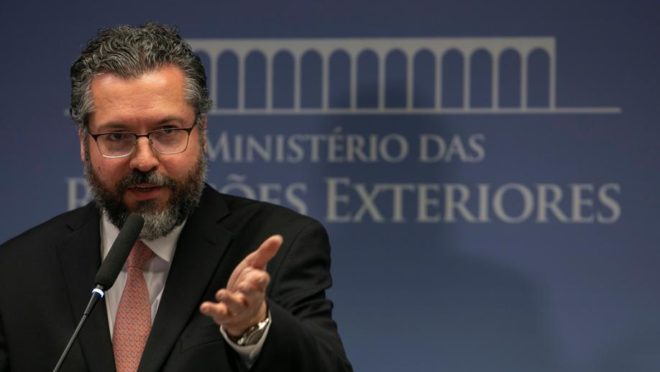 O ministro das Relações Exteriores, Ernesto Araújo. Foto: Sergio Lima / AFP