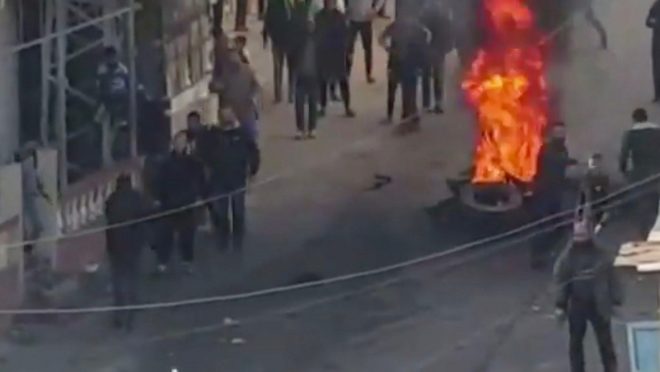 Protesto de palestinos contra o Hamas na Faixa de Gaza