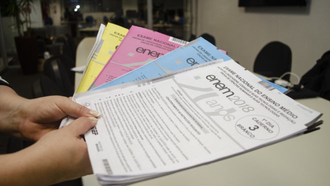 Provas do Enem de 2018. Foto: Maicon J. Gomes / Gazeta do Povo