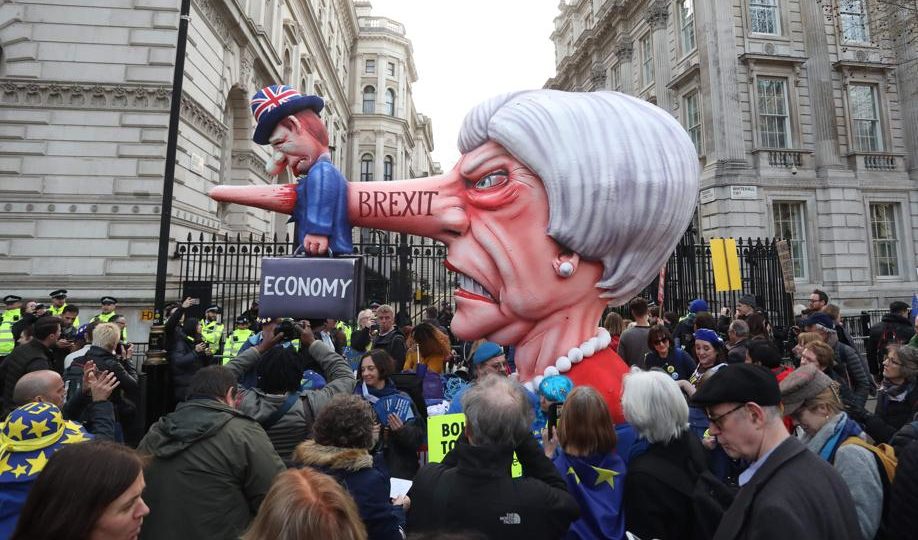 protesto contra brexit