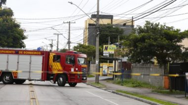 Vazamento de gás em oficina no Capão da Imbuia mobilizou o Corpo de Bombeiros pelo risco de explosão. Foto: Aniele Nascimento / Gazeta do Povo