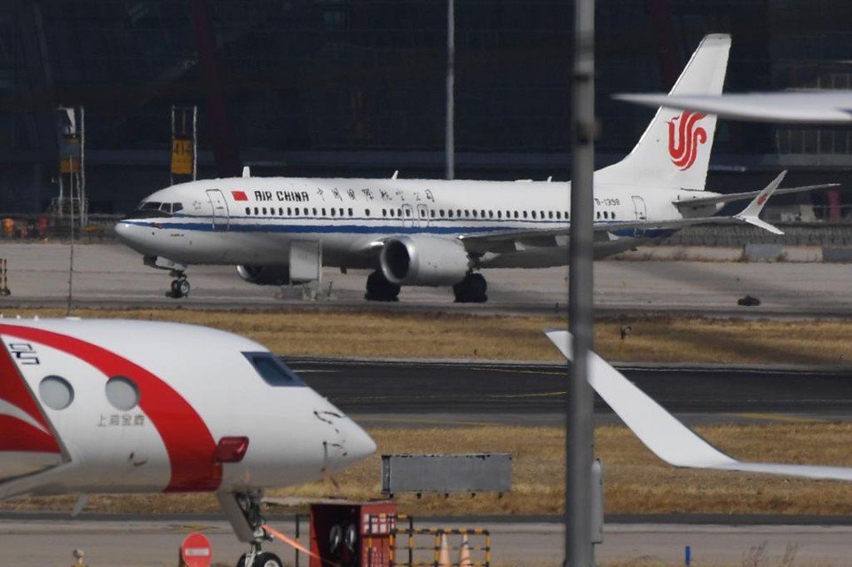Um 737 MAX da Air China. | GREG BAKER/AFP