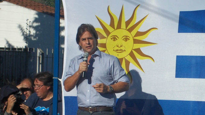 Luis Lacalle Pou, do Partido Nacional, um dos favoritos à presidência no Uruguai