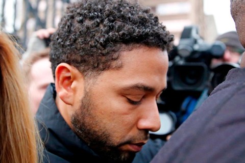 O ator Jussie Smollett, em foto de  21 de fevereiro de 2019 |  NUCCIO DINUZZO / AFP