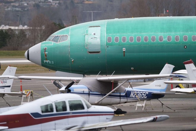 Boeing 737 MAX 8 no aeroporto de Renton, onde fica a fábrica da Boeing | STEPHEN BRASHEAR/AFP