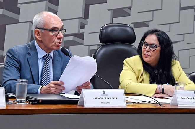 Presidente afastado da Vale, Fabio Schvartsman , durante depoimento na CPI de Brumadinho no Senado. | Edilson Rodrigues/Agência Senado
