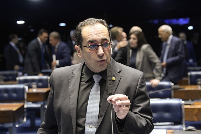 Jorge Kajuru questionou de onde vem o patrimônio de Gilmar Mendes. | Roque de Sá/Agência Senado