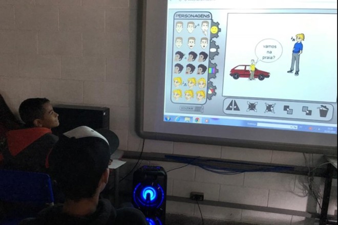 Uma das atividades que os alunos desenvolveram foi a produção de HQs |