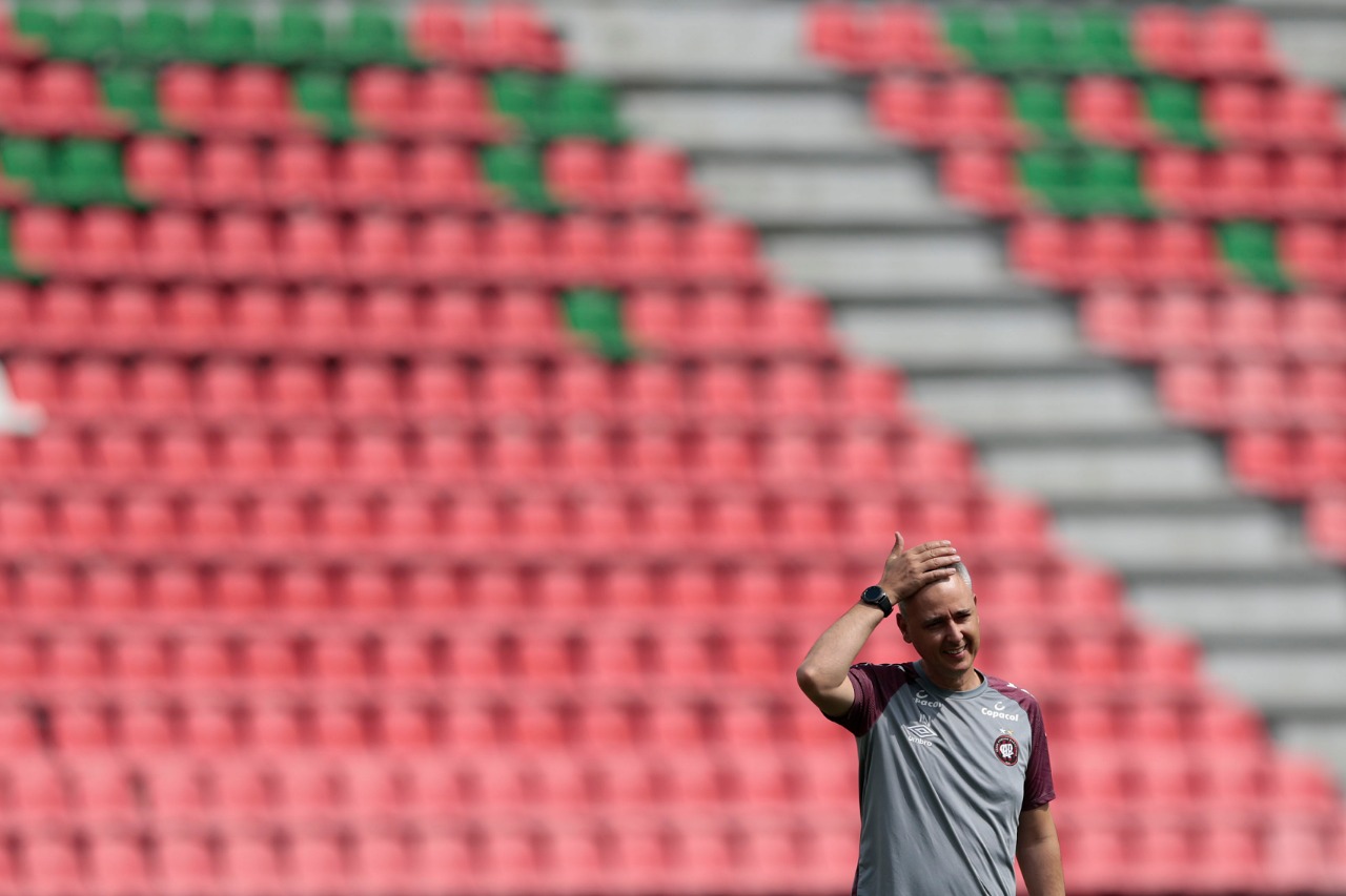 Tiago Nunes, técnico do Athletico. | Jonathan Campos/Gazeta do Povo - enviado especial
