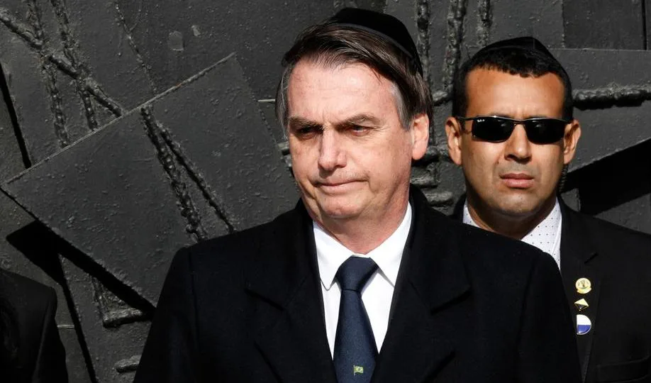 O presidente Jair Bolsonaro visita o Museu do Holocausto, em Jerusalém. Foto: Gali Tibbon/AFP