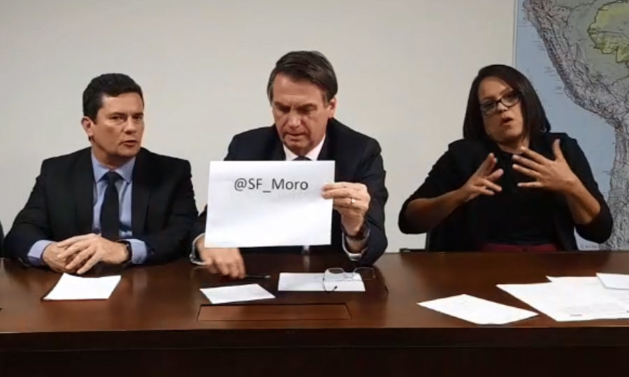 Moro e Bolsonaro fazem live