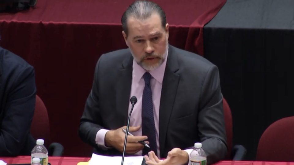 O presidente do STF, Dias Toffoli, na Brazil Conference 2019