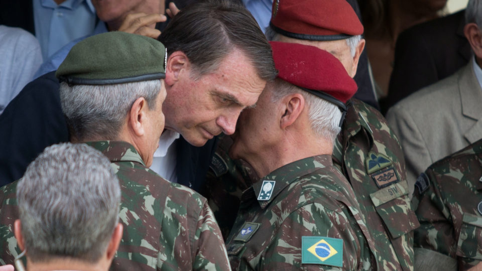 O presidente Jair Bolsonaro em cerimônia de graduação de militares na Vila Militar do Rio de Janeiro em novembro de 2018.