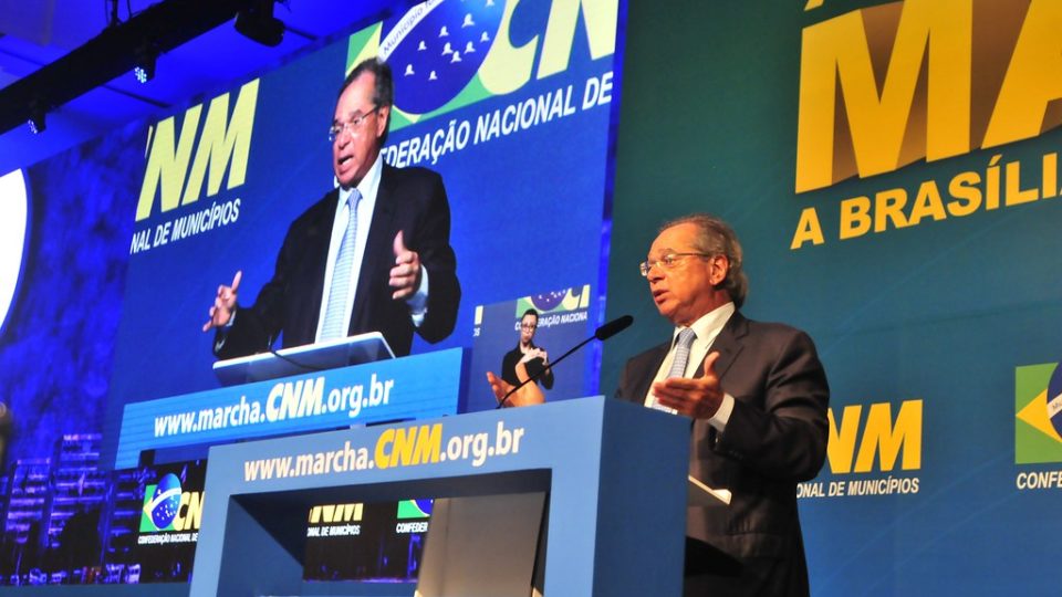 Paulo Guedes na Marcha dos Prefeitos