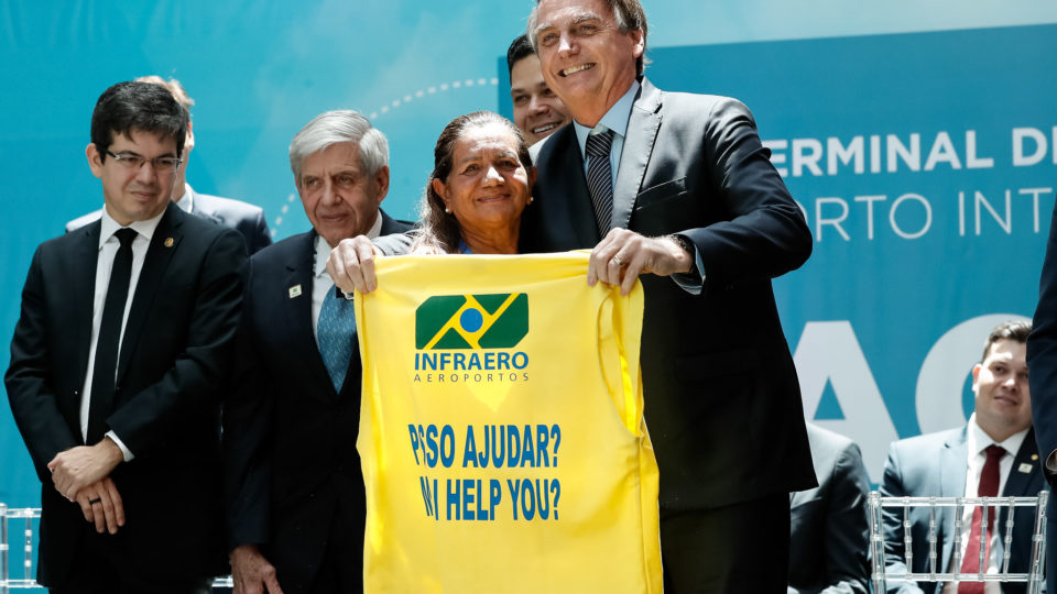 Presidente Jair Bolsonaro participa de inauguração do aeroporto de Macapá, no Amapá. Foto: Alan Santos/PR