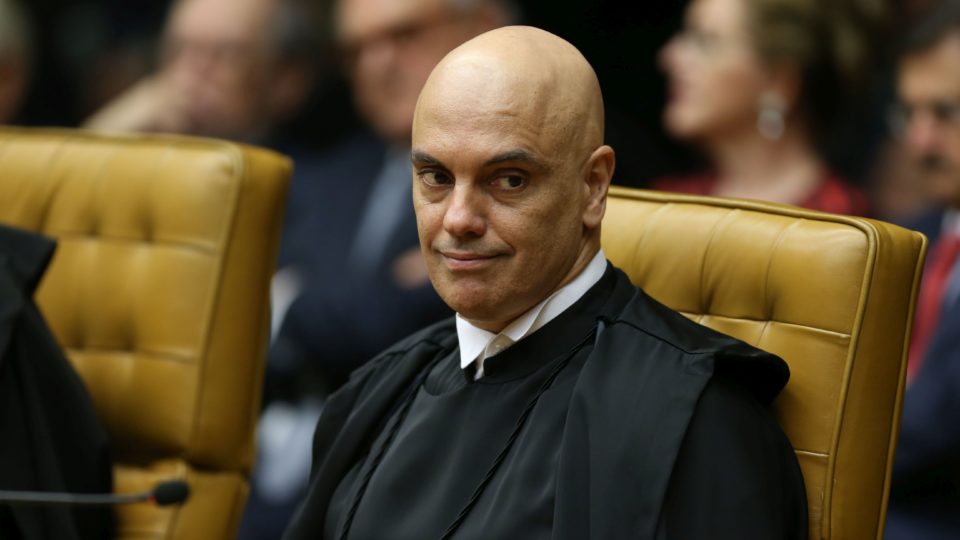 O ministro Alexandre de Moraes durante solenidade de posse do novo presidente do STF, Dias Toffoli