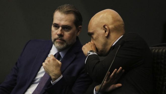 O presidente do Supremo Tribunal Federal (STF), Dias Toffoli, e o ministro do STF Alexandre de Moraes.