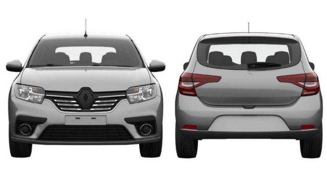 Esboços encaminhados ao INPI pela Renault para o registro de patente do novo modelo. Foto: INPI/ Internet
