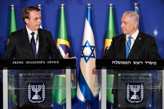 Bolsonaro e Netanyahu, primeiro-ministro de Israel. | Alan Santos/PR