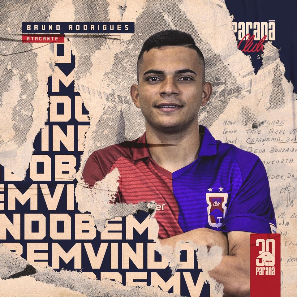 Atacante Bruno Rodrigues, ex-Athletico, já foi anunciado pelo Paraná para a Série B | Divulgação/Paraná Clube