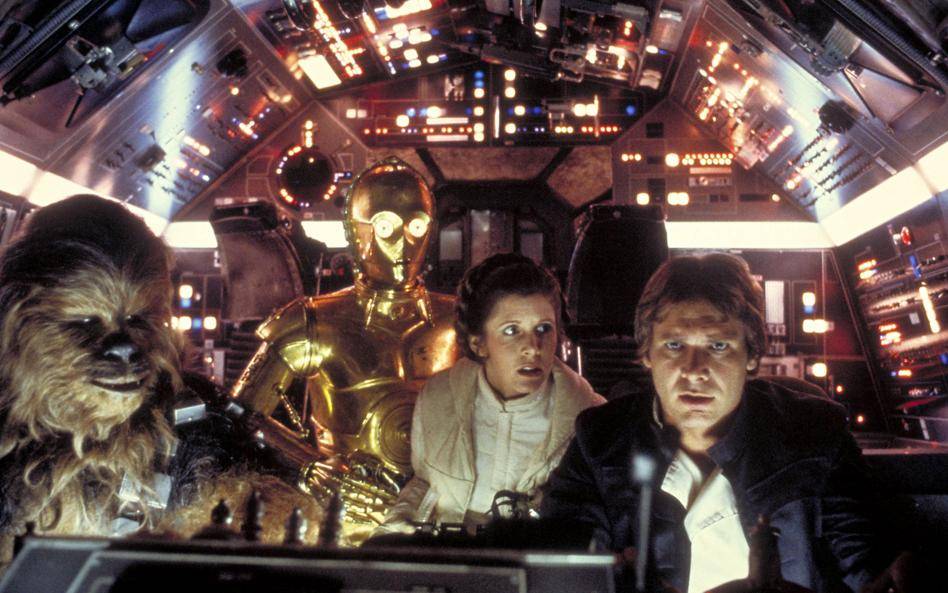 Cena de Star Wars mostra Chewbacca, C-3PO, a Princesa Leia e Han Solo (Foto: Divulgação/ LucasFilm)