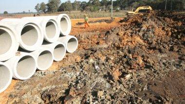 Obra de saneamento no Paraná