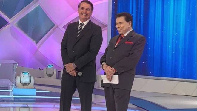 Presidente Jair Bolsonaro e o apresentador Silvio Santos