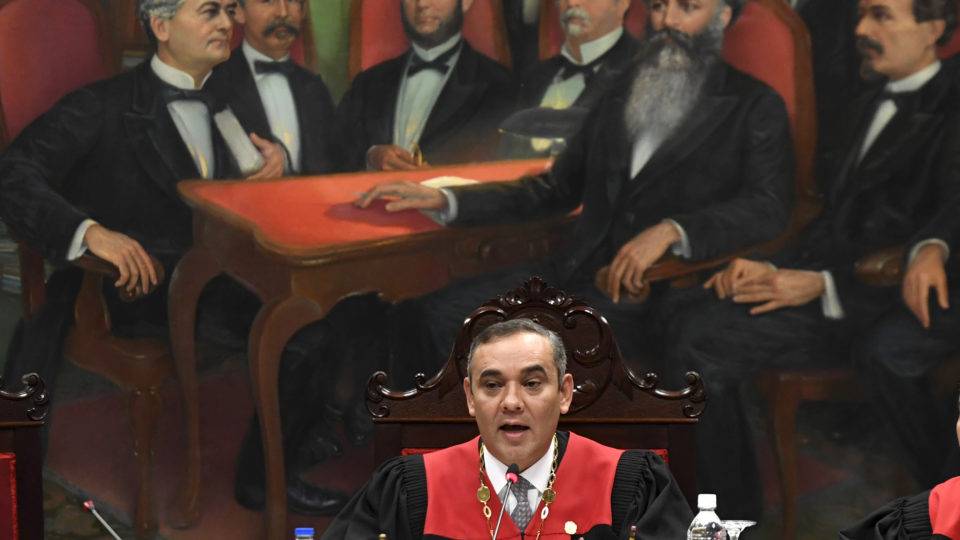 O presidente da Suprema Corte da Venezuela, Maikel Moreno,