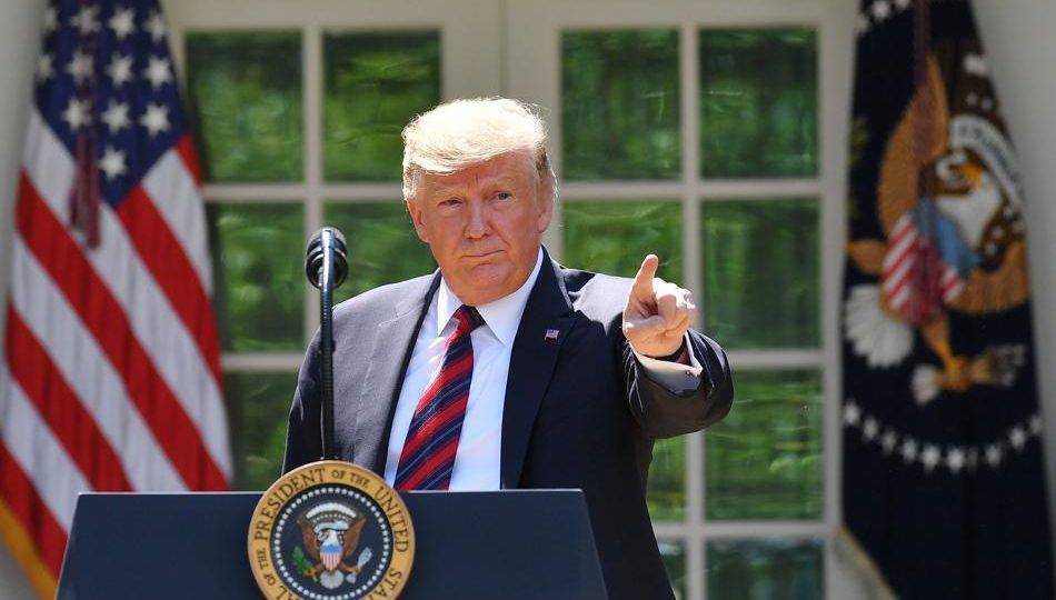 O presidente dos EUA, Donald Trump, durante anúncio de nova proposta para o sistema de imigração americano